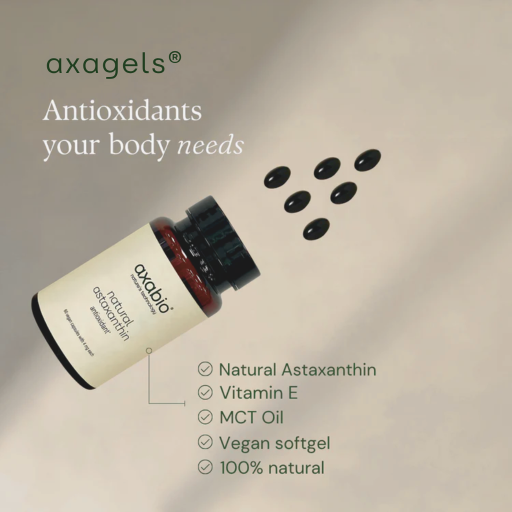 axagels is a vegan softgels with 8mg of astaxanthin
