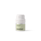 A small bottle of axabio acrylic paint in the shade Capture 10 Ochre, featuring a pale ochre green label and a white ribbed cap, set against a solid white background.